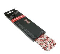 Newton Running Chaîne de vélo KMC 11 vitesses Argent-Rouge 116 maillons Compatible Shimano-SRAM