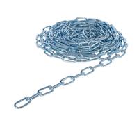 Chaîne plate zinguée avec maillon droit Kerbl Argenté 6 mm