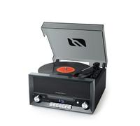 Muse Platine vinyle MT-110 DS – 3 vitesses, Bluetooth, Port USB – Noir/Gris/Blanc