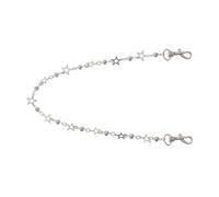 Chaîne polyvalente en forme d'étoile et de perles pour pantalon - Accessoire de ceinture antirouille conçu pour les jeunes à la mode en métal