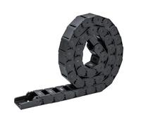 Chaîne Porte Câbles, Chaîne de Traînage Chaîne de Transmission, Longueur 1 m, Chaîne de Transport en Nylon Renforcé Noir Pour l'Imprimante 3D CNC Machines,18 x 18 mm