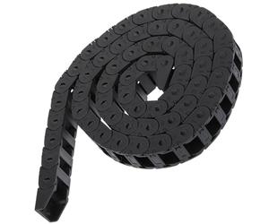 Chaîne Porte-câbles Ouverte en Nylon Noir pour Axes Cnc et Tubes | Gestion Propre des Câbles, de L’usure, Structure Semi Fermée, pour Flexibles D’air