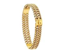 Chaîne pour chien en acier inoxydable robuste de 25 mm - Ne se décolore pas, idéal pour les pitbulls et les chiens de grande race (doré JP, 60 cm)