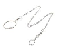 Chaîne pour Oiseau en Acier Inoxydable, Légère et Résistante à Rouille | Accessoire Portable pour Oiseau Domestique, Chaîne Renforcée, Couleur Blanche, Usage Quotidien, Format Compact