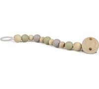 Chaîne pour tétine Grünspecht avec perles en caoutchouc et en bois