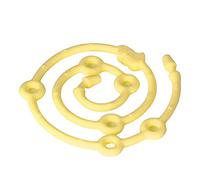 Chaîne pour tétine, matériau en silicone alimentaire réglable extensible sangle pour bébé sûre et réutilisable pour l'extérieur (Limon jaune)