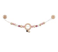 Chaîne poussette cœur rose