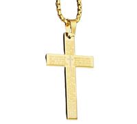 Chaîne religieuse pour homme | Pendentif sacré - Collier religieux avec verset de la Bible, collier de croyance en acier inoxydable pour homme et femme, Refer to description, Acier inoxydable, Unisexe