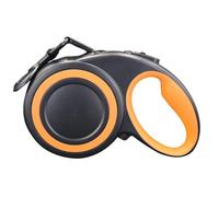 Chaîne rétractable pour chien - Robuste - Rétractable - Bracelet portable pour animal de compagnie - Chaîne de 5 mètres sans enchevêtrement à 360 degrés avec bande réfléchissante - Sangle en nylon