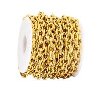 Chaîne Rolo en acier inoxydable pour collier, composants polyvalents en métal, accessoires faits à la main, fermoirs mousquetons inclus, taille unique, Comme décrit, Comme décrit.