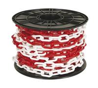 CHAINE ROUGE / BLANC 8mm SUR DÉVIDOIR - 25m