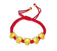 Chaîne rouge pour l'année du tigre version coréenne des bracelets à pendentif tissés à la main cinq cordes rouges