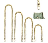 Chaîne Sac à Main,4 Pièces Chaîne de Rechange en Métal pour Sac à Main ou Sac à Bandoulière,avec Fermoirs de Homard Pivotants,pour Sac à Main,Sac à Bandoulière,Doré 30,60,100,120cm (or)