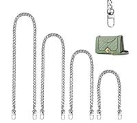 Chaîne Sac à Main,4 Pièces Chaîne de Rechange en Métal pour Sac à Main ou Sac à Bandoulière,avec Fermoirs de Homard Pivotants,pour Sac à Main,Sac à Bandoulière,Doré 30,60,100,120cm (Argent)