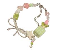 Chaîne sophistiquée avec nœud inspiré - Accessoire polyvalent pour femme - Jaune crème