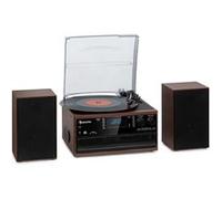 Oakland DAB Plus Chaîne stéréo rétro DAB+/FM Fonction BT Vinyle CD Cassette haut-parleurs