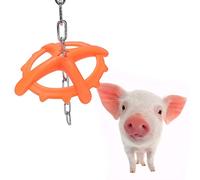 Chaîne Suspendue en Plastique de Jouet de Morsure Vétérinaire Durable pour Les Animaux de Ferme de Porcelets avec la Plaque de Morsure Creuse de 7.0x5.8in