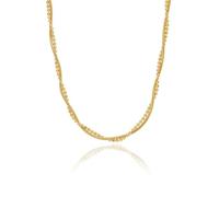 Chaîne torsadée en forme de vague d'eau - Bijou tendance pour femme - Convient pour un usage quotidien