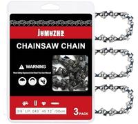 Chaine Tronconneuse 12 Pouces 3/8 LP Pas 043 Jauge 45 Maillons Compatible Dewalt Ryobi Echo et Plus