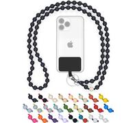 Chaîne Universelle en Perles de Bois pour téléphones Portables, chaîne - Compatible avec Tous Les Smartphones: iPhone 15, 14, 13, 12, 11, X, Samsung Galaxy (sans étui, TheSeaUrchin)