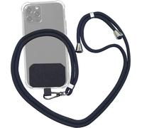 Chaîne universelle pour portable - Chaîne pour portable à porter autour du cou - Smartphone Strap Gris foncé