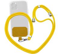 Chaîne universelle pour portable - Chaîne pour portable à porter autour du cou - Smartphone Strap Jaune