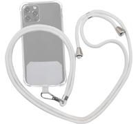 Chaîne universelle pour téléphone portable - Chaîne pour téléphone portable à porter autour du cou - Smartphone Strap Blanc