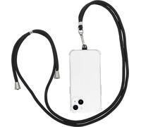 Chaîne Universelle Pour Téléphone Portable, Dragonne Ajustable Avec Patch Universel, Chaîne Pour Téléphone Portable Compatible Avec Les Étuis De Smartphones Standards, Noir