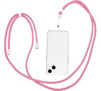 Chaîne Universelle Pour Téléphone Portable, Dragonne Ajustable Avec Patch Universel, Chaîne Pour Téléphone Portable Compatible Les Étuis Standards Pour Smartphones, Rose Pink