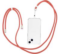 Chaîne Universelle Pour Téléphone Portable, Dragonne Ajustable Avec Patch Universel, Chaîne Pour Téléphone Portable Compatible Avec Les Étuis De Smartphones Standard, Rouge