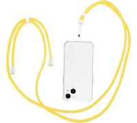 Chaîne Universelle Pour Téléphone Portable, Dragonne Ajustable Avec Patch Universel, Chaîne Pour Téléphone Portable Compatible Avec Étuis Standard Pour Smartphones, Jaune