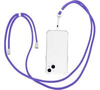 Chaîne Universelle Pour Téléphone Portable, Dragonne Réglable Avec Patch Universel, Chaîne Pour Téléphone Portable Compatible Avec Les Étuis Standard, Bleu-Violet