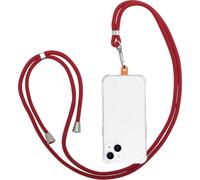 Chaîne Universelle Pour Téléphone Portable, Dragonne Réglable Avec Patch Universel, Chaîne Pour Téléphone Portable Compatible Avec Les Étuis De Smartphones Standards, Rouge Vif