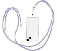 Chaîne Universelle Pour Téléphone Portable, Dragonne Réglable Avec Patch Universel, Chaîne Pour Téléphone Portable Compatible Étuis Standards Pour Smartphones, Rose Clair Violet