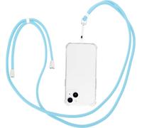 Chaîne Universelle Pour Téléphone Portable, Sangle Ajustable Pour Téléphone Portable Avec Patch Universel, Chaîne Téléphone Portable Étuis Smartphones Standard, Bleu Ciel Profond