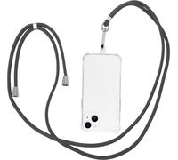 Chaîne Universelle Pour Téléphone Portable, Sangle Réglable Pour Téléphone Portable Patch Universel, Chaîne Téléphone Portable Compatible Étuis Standard Smartphones, Gris Foncé