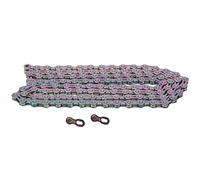 Chaîne Vélo 11 Vitesses, Chaîne Semi Creuse en Acier Alliage, Légère et Robuste - Installation Facile, Haute Résistance, Compatible 11 Vitesses 2x11 et 3x11 (Colorée)