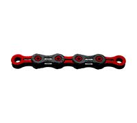 Chaine velo 11v. kmc dlc11 noir/rouge 118m attache rapide