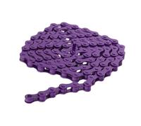 Chaine Velo Chaîne de vélo à vitesse unique en acier, chaînes engrenage fixe, BMX, Installation facile, 1/2 "X 1/8"(Purple)