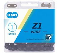 Chaîne Z1 WIDE 1 pans, 112 maillons KMC, Snap-On, 1/2"x1/8", marron