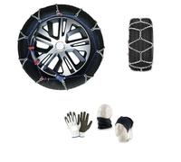 Chaînes à neige 225/60R18 de 16 mm (CN118) 1 paire de chaînes pour voiture pour pneus, roues à losange = 2 pièces homologuées sur route pour neige et glace