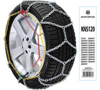 Chaînes À Neige 9 Mm Groupe 120 Homologuées Italie EN 16662-1 Montage Rapide