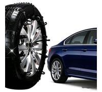 Chaînes à neige - Chaînes à neige en nylon robuste avec coussinets antidérapants, faciles à installer et réutilisables pour la glace, la neige, les SUV, camionnettes (10 pièces, noir, modèles de