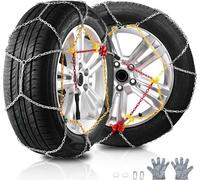 Chaînes à neige en acier allié au manganèse - Chaînes à pneus de traction - Argent 2 pièces - pour une adhérence et une sécurité optimales en hiver