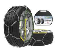 Chaînes à Neige, Jeu de 2 Chaînes à Neige en Acier 12mm pour Voiture, Extrem Grip Chaînes à Neige pour Voiture avec Tendeur Automatique (Taille 90)