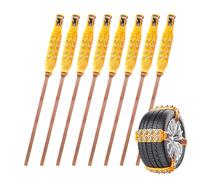 Chaînes à neige pour camion - Kit de traction de 8 pièces haute performance - Chaînes antidérapantes - Poignée d'hiver - Design d'installation facile - Camion Suv, pickup, mini-van, temps