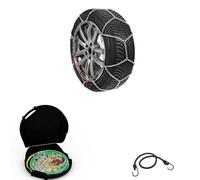 Chaines A Neige pour PNEUS 255/45-20 Cercle 20" (16470) Paire DE CHAÎNES en Maille COMPACTES 12MM HOMOLOGUÉES LAMPA pour Voitures pour PNEUS Roues Glace d'urgence Voitures