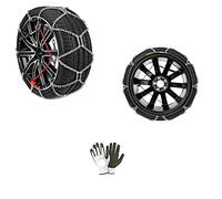 Chaines A Neige pour PNEUS 275/35-20 Cercle 20" (16468) Paire DE Chaine DE Voiture Compact Maille 12MM HOMOLOGUEE LAMPA pour PNEUS Roues Glace d'urgence Voitures