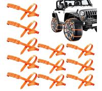 Chaînes À Neige Pour Pneus De Voiture | 10 Pièces d'Attaches Antidérapantes Pour Pneus Neige,Chaînes Anti-Dérapantes Pour Roues De Véhicule | Pour Véhicules Berline SUV Camion Conduite