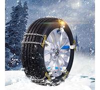 Chaînes à neige TOTMOX, réglables 10pcs antidérapant neige traction d'urgence voiture hiver neige chaînes de pneus, L 235-285mm